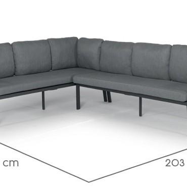 Liv Lounge Dining Set Left Charcoal ~