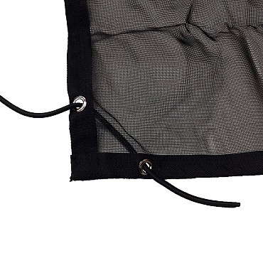 Aanhangernet fijnmazig zwart 330x220 cm. met 8 mm. in draagtas ~