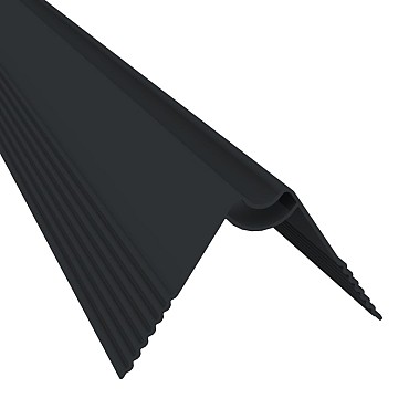 Dual Straight klemprofiel V groot 247x4,4x2,6 cm zwart ~