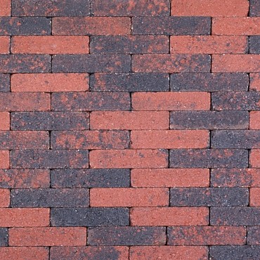 Trommelsteen rood/zwart