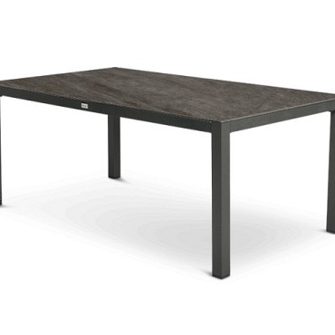 Briga Table Trespa Forest Grey Top Charcoal Frame