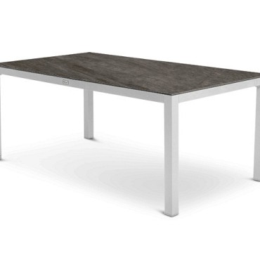 Briga Table Trespa Forest Grey Top White Frame