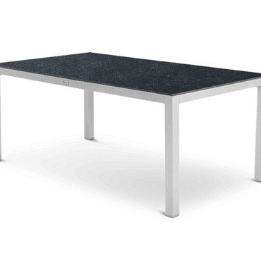 Briga Table Trespa Graphite Top White Frame