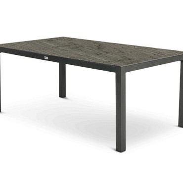 Briga Table Trespa Oak Grey Top Charcoal Frame