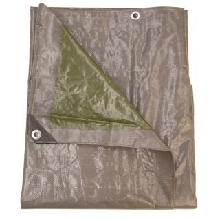Dekzeil 140gr/m2  - 4 x 4 m, grijs/groen ~