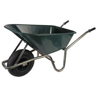 Kruiwagen 100L groen metaal ~