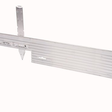 Alu Mevo Edge PRO LxH 244x14 cm. Dikte 4,8 mm. zilver (incl. 4 verbindingsclips en 30 pennen) ~