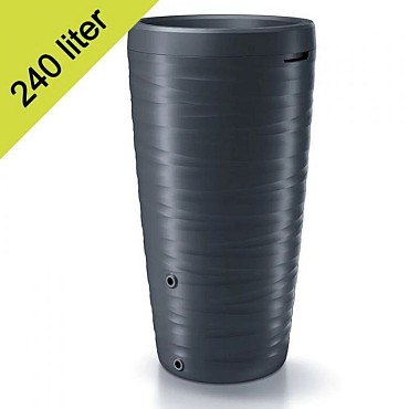 Maze regenton 2in1 240 liter antraciet ø59,3 x h.114 cm ~