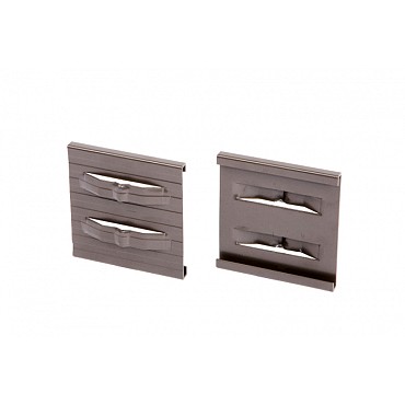 Alu Mevo Edge eindverbindingsclip 10,2 cm. bruin ~