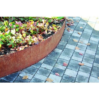 Mevosteel Basic Edge LxH 225x40,6 cm. Dikte 3 mm. ongecoat (Corten) ~