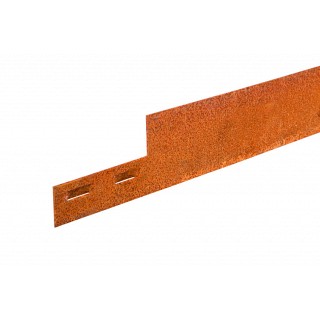 Mevosteel LxH 225x15,2 cm. Dikte 5 mm. ongecoat (Corten) (uitlopend 2024) ~