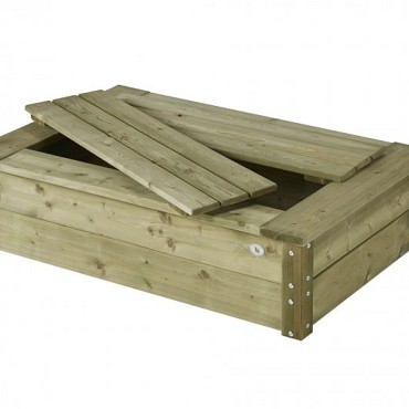 Zandbak 120x80cm, 32cm hoog. Met deksel ~