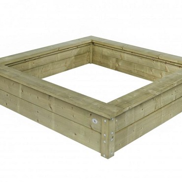 Zandbak 150x150cm, 32cm hoog. Zonder deksel ~