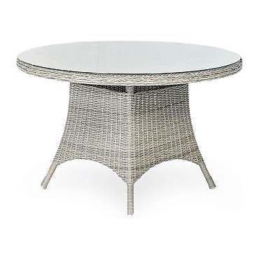 Doncaster Dining Table glasplaat Weathered Grey  (120 cmØ) ~