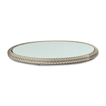 Doncaster Dining Lazy Susan glasplaat Weathered Grey (70 cmØ) ~