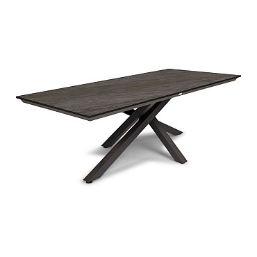 Omnigo Dining Table 220x100x75 cm Charcoal ~