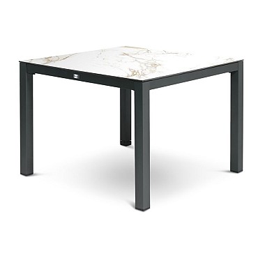 Briga Dutch Table Dekton steen Blad kleur Entzo Charcoal Frame / Entzo (80x80 cm) ~