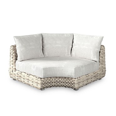 Wakkanda Lounge Big - Corner robuuste 20 mm PE draad. Swiss Fabrics all weather kussens Kubo (102x102x69 cm) ~