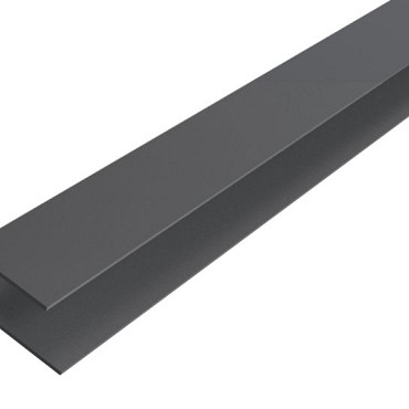 Alu WEO Essential Gardenwall F-profiel Dark Grey 35x45 mm. L-300 cm. RAL7022 ~