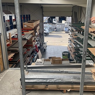 Stalen poortframe VAST koker 50x40, H=190cm, Breedte=98,5cm, exclusief hang en sluitwerk (tbv hout)