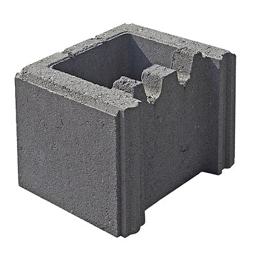 Holblok beton Eindsteen (hoek klein) LxBxH 24x24x20 cm. ~