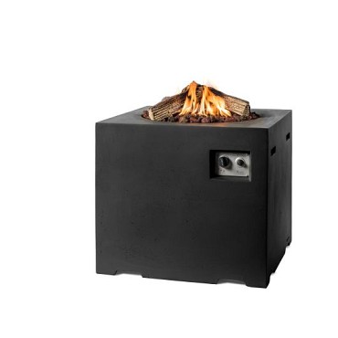 Vierkant Lounge & Dining zwart 76x76x67cm~