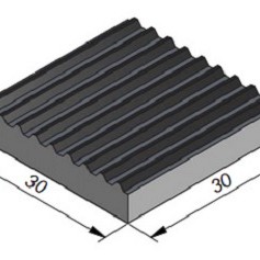 Inrittegel 30X30X6 5/5 Zwart (uitlopend 2026) ~