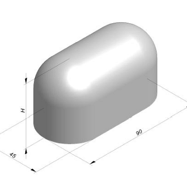 Jumboblok 90x49x45 (LxBxH) Grijs ~