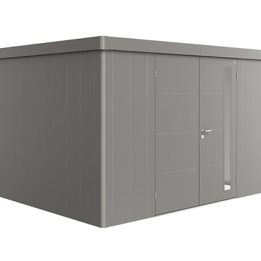 berging Neo 3D dubbele deur, kwartsgrijs-metallic ~