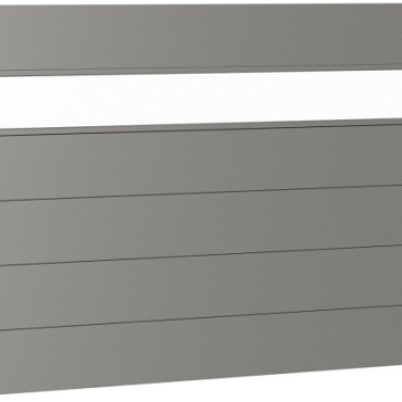 Wandpaneel voor Schutting met Acrylglas 200x135 kwartsgrijs-metallic ~