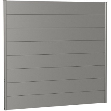 Wandpaneel Schutting zonder Acrylglas 200x180 kwartsgrijs-metallic ~