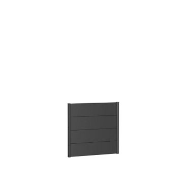 Wandpaneel Schutting zonder Acrylglas 100x90 donkergrijs-metallic ~