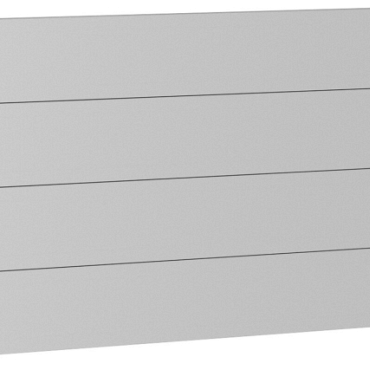 Wandpaneel Schutting zonder Acrylglas 200x90 zilver-metallic ~