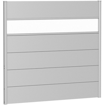 Wandpaneel voor Schutting met Acrylglas 150x135 zilver-metallic ~