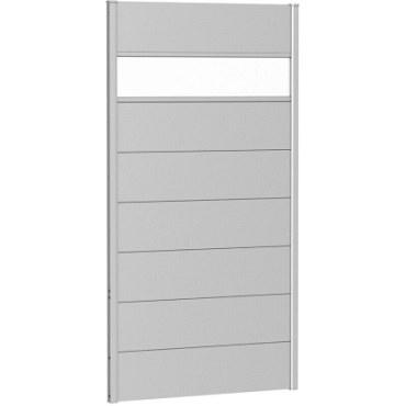 Wandpaneel voor Schutting met Acrylglas 100x180 zilver-metallic ~