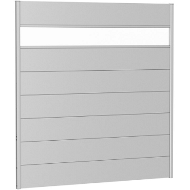 Wandpaneel voor Schutting met Acrylglas 180x180 zilver-metallic ~