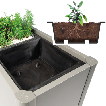 Kunststof plantenbak voor Kweekbed Belvedere 1 stuk ~