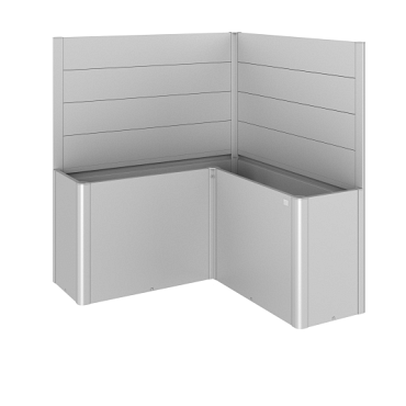 Schutting voor Kweekbed Belvedere voor L-vorm (2Stk) zonder Acrylglas Gr. L150 zilver-metallic ~