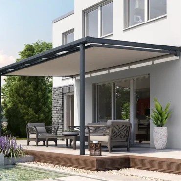 Verasol zonwering T90 (Suncontrol 140) onderdak B4500xU3000 mm, 6 steunen, Kleur: n.t.b. ~
