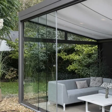 Verasol zonwering T350 (Suncontrol 165 ZIP) onder-of bovendak B3000xU4500 mm, 6 steunen, 1-delig, 1 