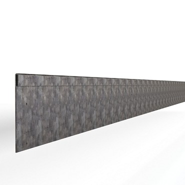 Kantopsluiting Single 300x10 cm. verzinkt ~