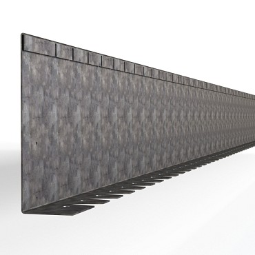 Verzinkte kantopsluiting Single flex L-model 300x16,5 cm. ~