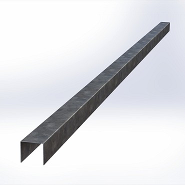 Verzinkt overzetprofiel gelijkzijdig 300x5,1/5,1x5,4 cm. ~