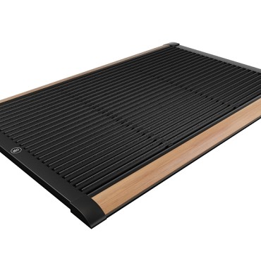 RiZZ Outdoor Mat Black - with Teak