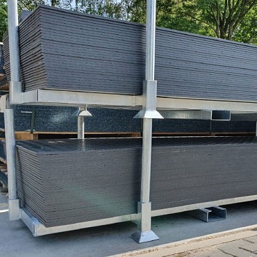 Verhuur stapelbox rijplaten 200x100 cm. ~