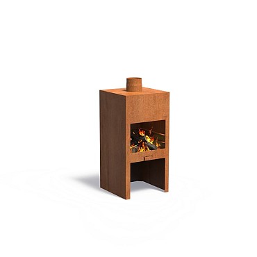 Stig tuinhaard 50x50x100 cm. CorTen ~