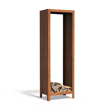 Logg houtopslag 60x40x180 cm. CorTen ~