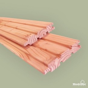 Douglas geschaafd 2-zijdig triple profielplank 2.7x14.5x300 cm. onbehandeld ~