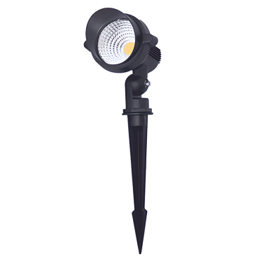 Tuinspot Alu met grondpin Zwart LED lamp 10W 230V - Warm (OP=OP) White (OP=OP)