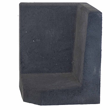 L-hoekelement D zwart ongewapend (HxBxV) 120x50x50 cm. ~